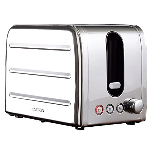 Daewoo Deauville 2â€“Slice Toaster Stainless Steel-SDA1786 Tostadoras, Multicolor, Único